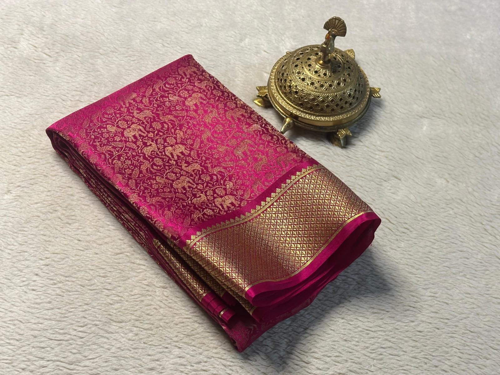 Sharvani Mysore Silk Saree-Pink